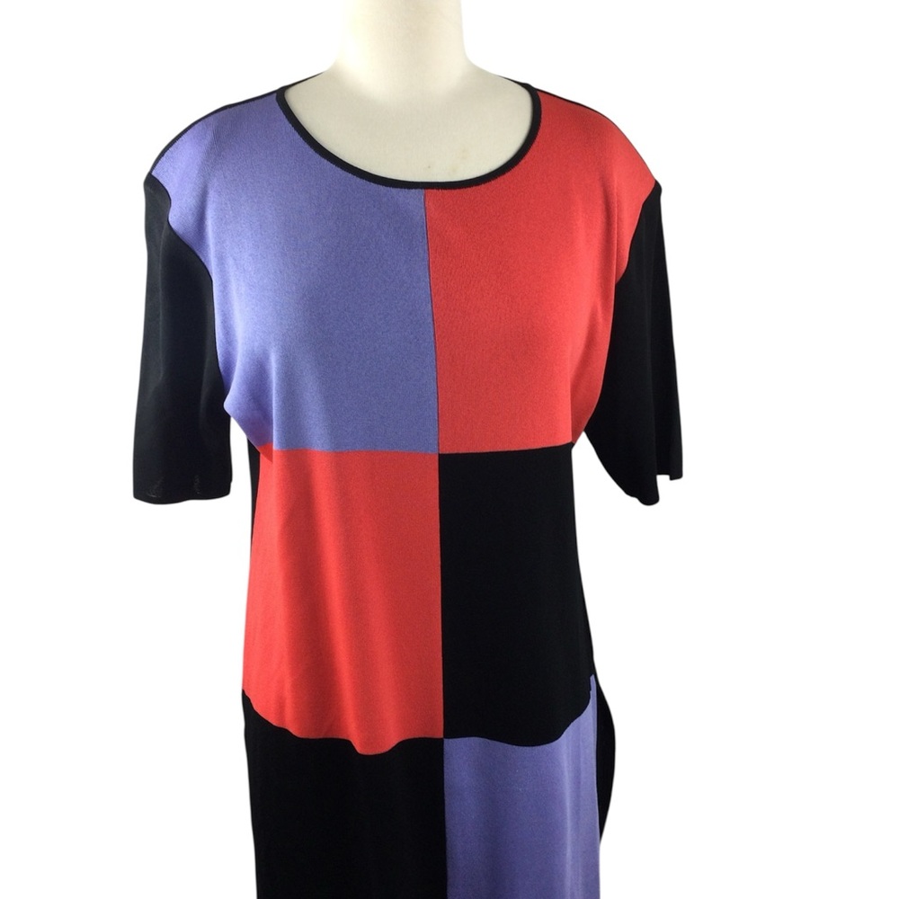 Misook Multicolor Knit Tunic‎ Top, Size M